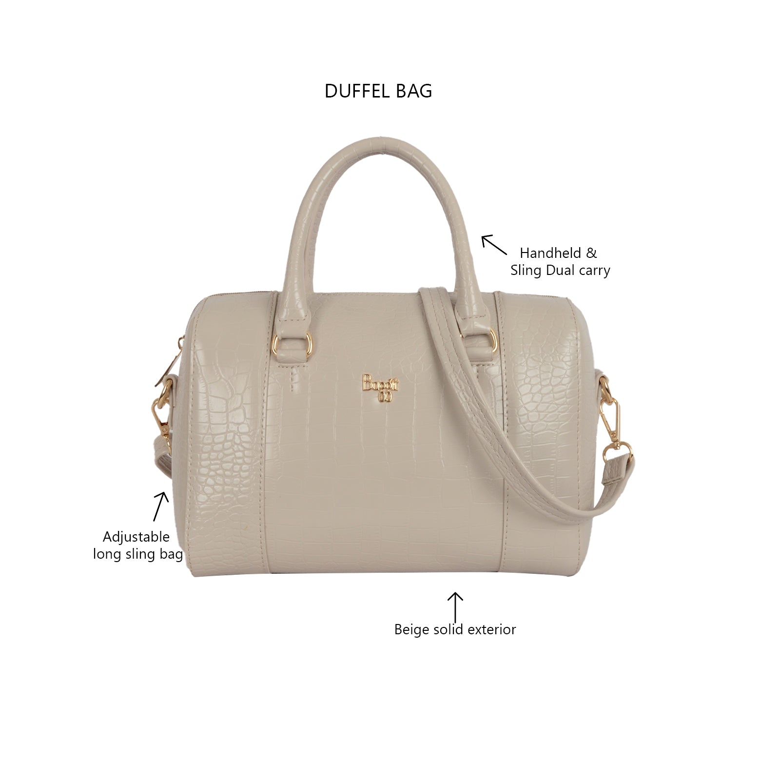 Spinner Beige Medium Duffel Bags