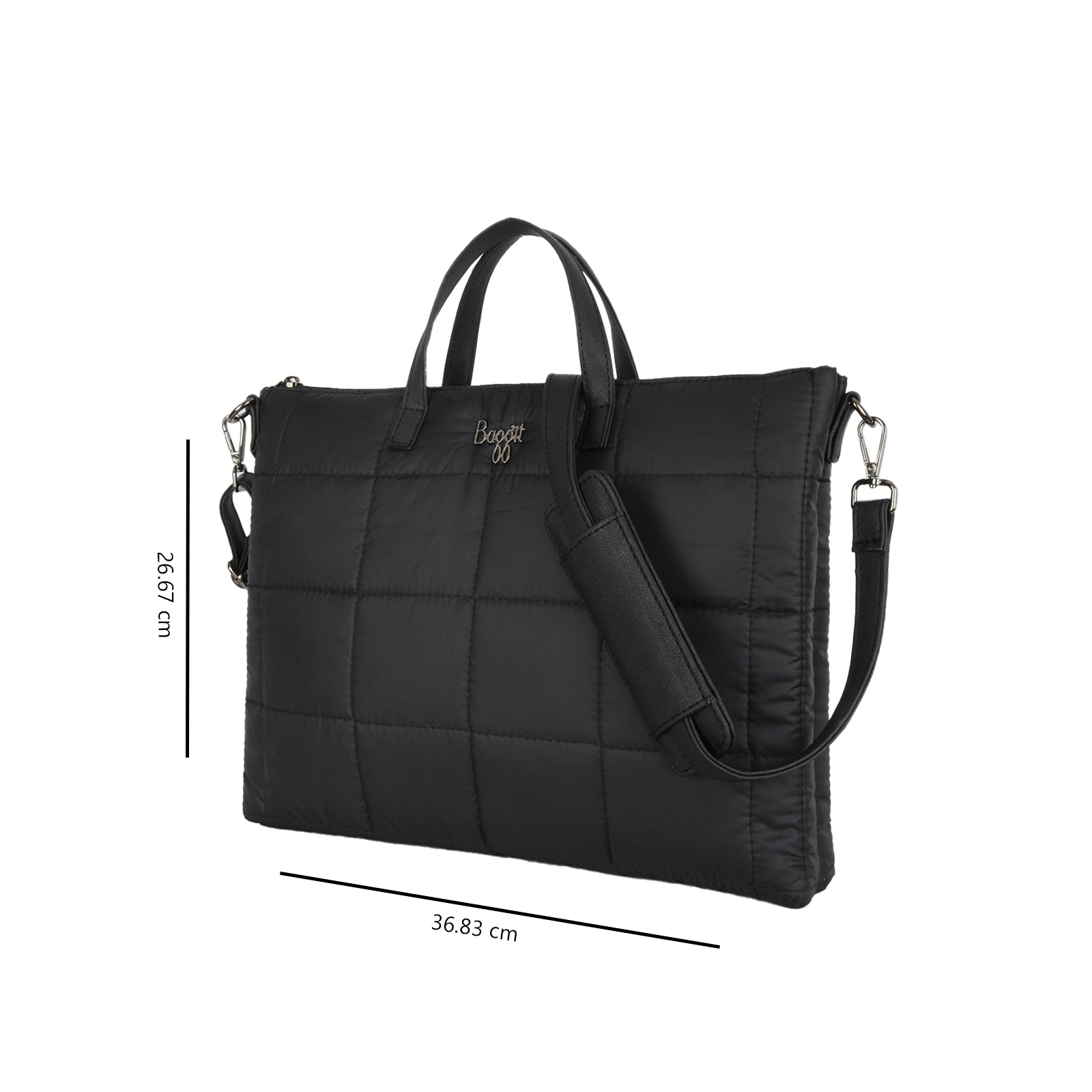 Merci Black Large Laptop Tote