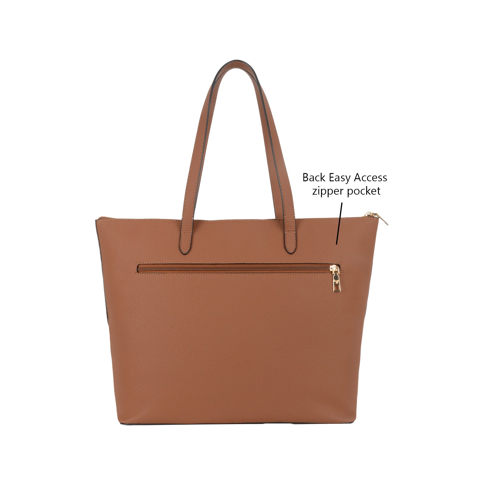 Sharp Tan Large Laptop Tote