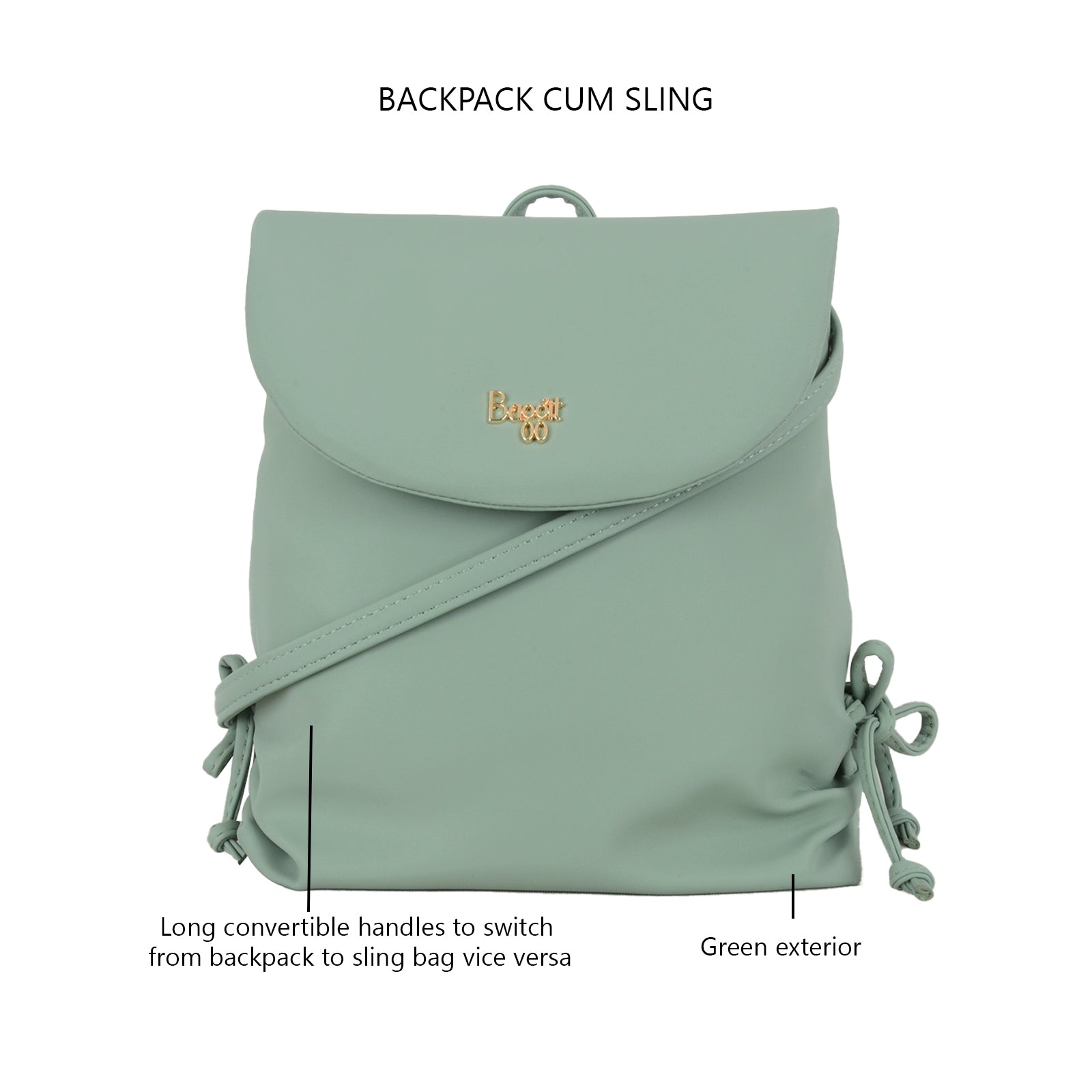 Sundae Green Small Backpack Bag