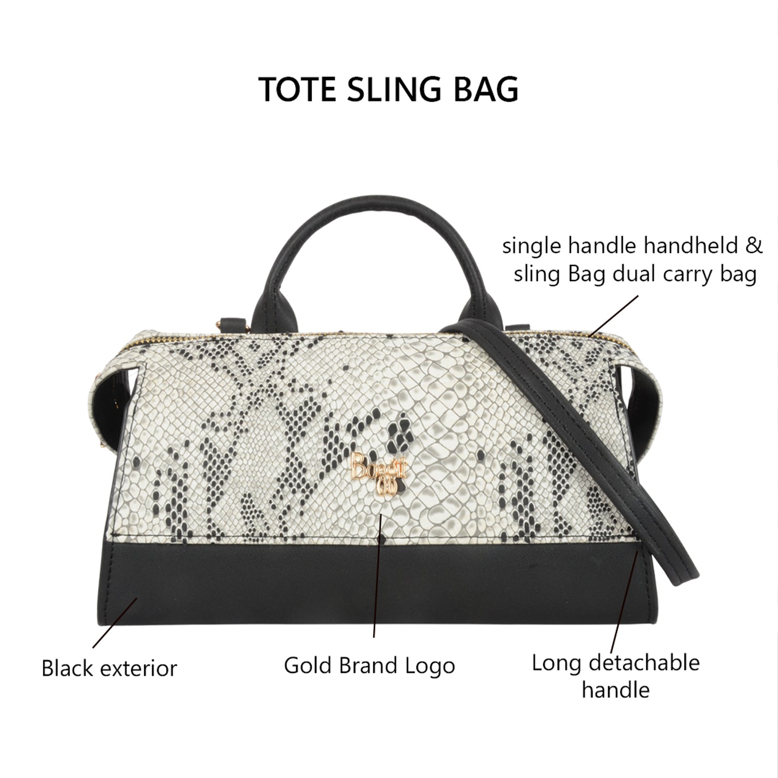 Python Black Small Bag