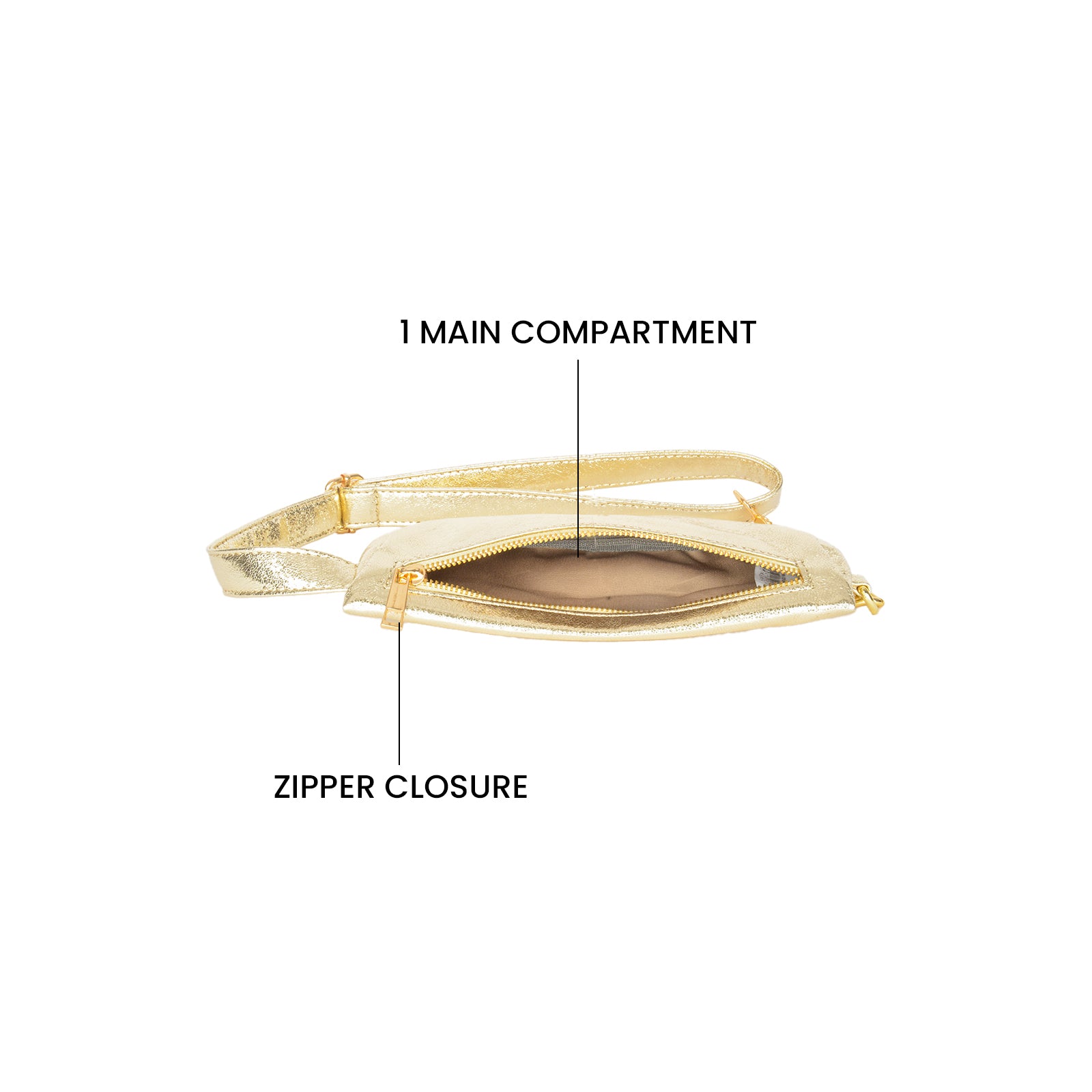 Beetles Gold Extra Small Waistpouch Bags