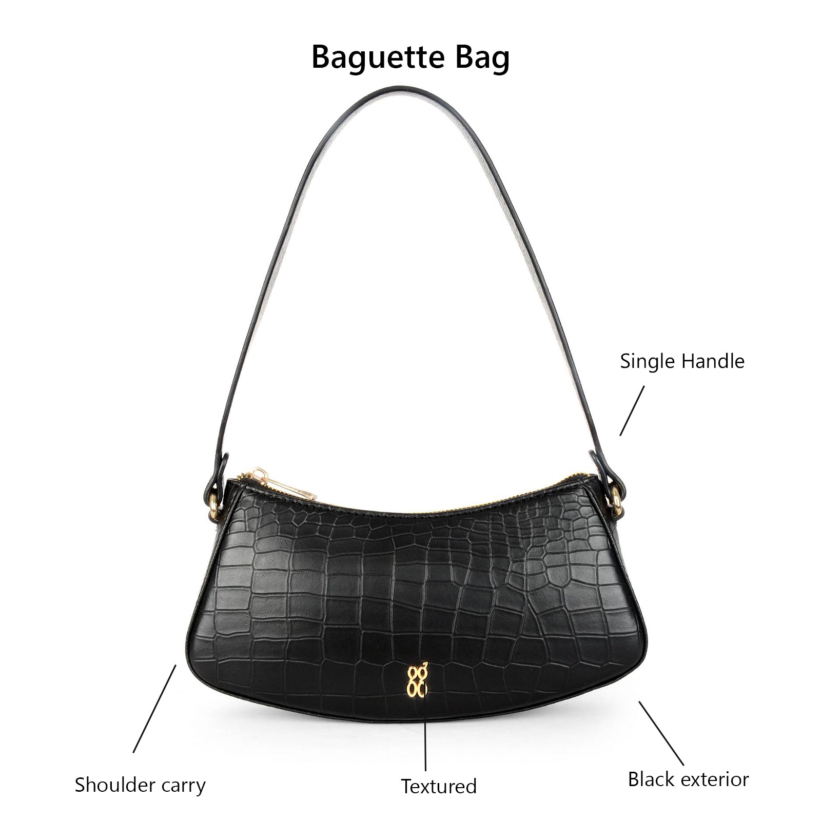 Syndicat Black Small Baguette Bags