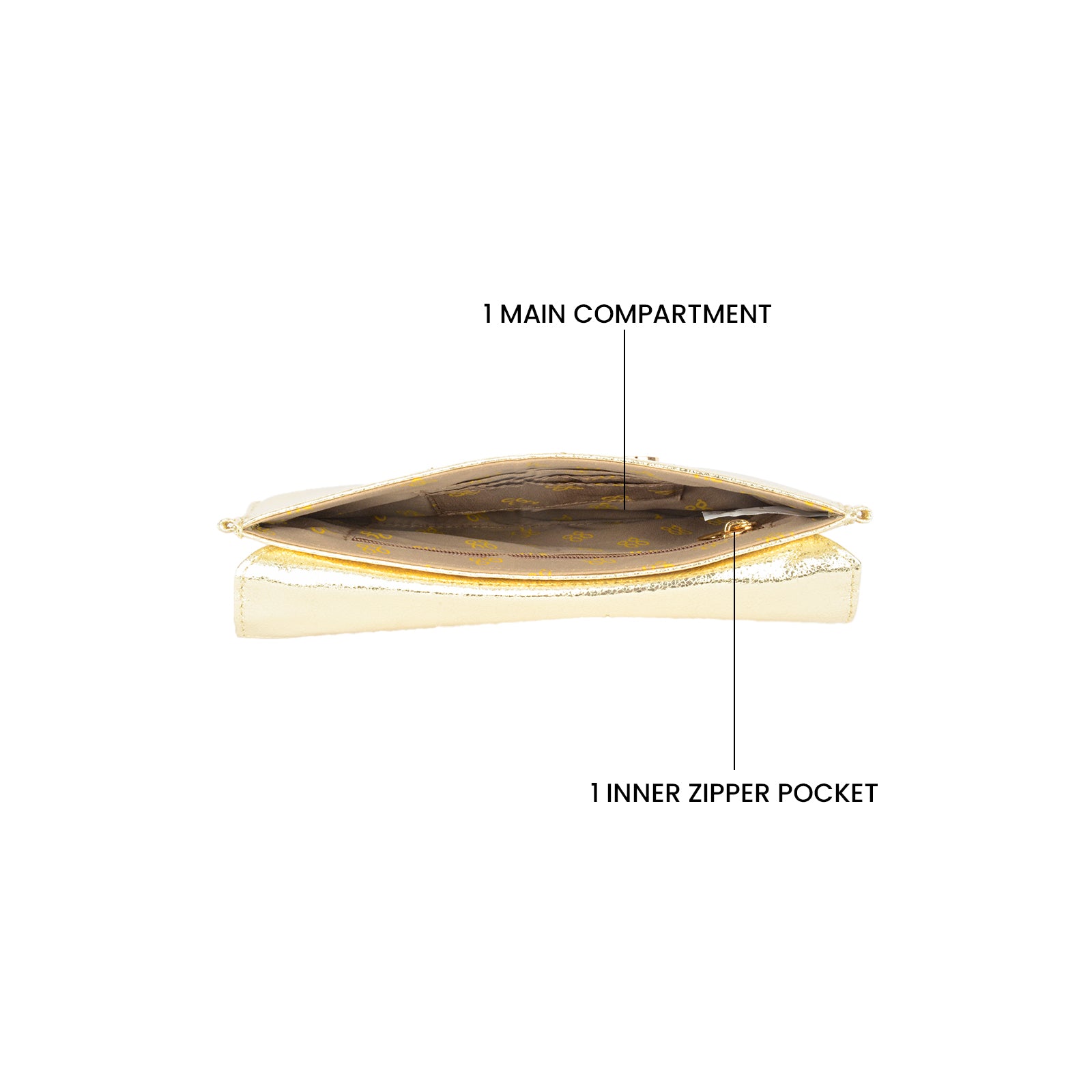 Also Gold Extra Small Clutch