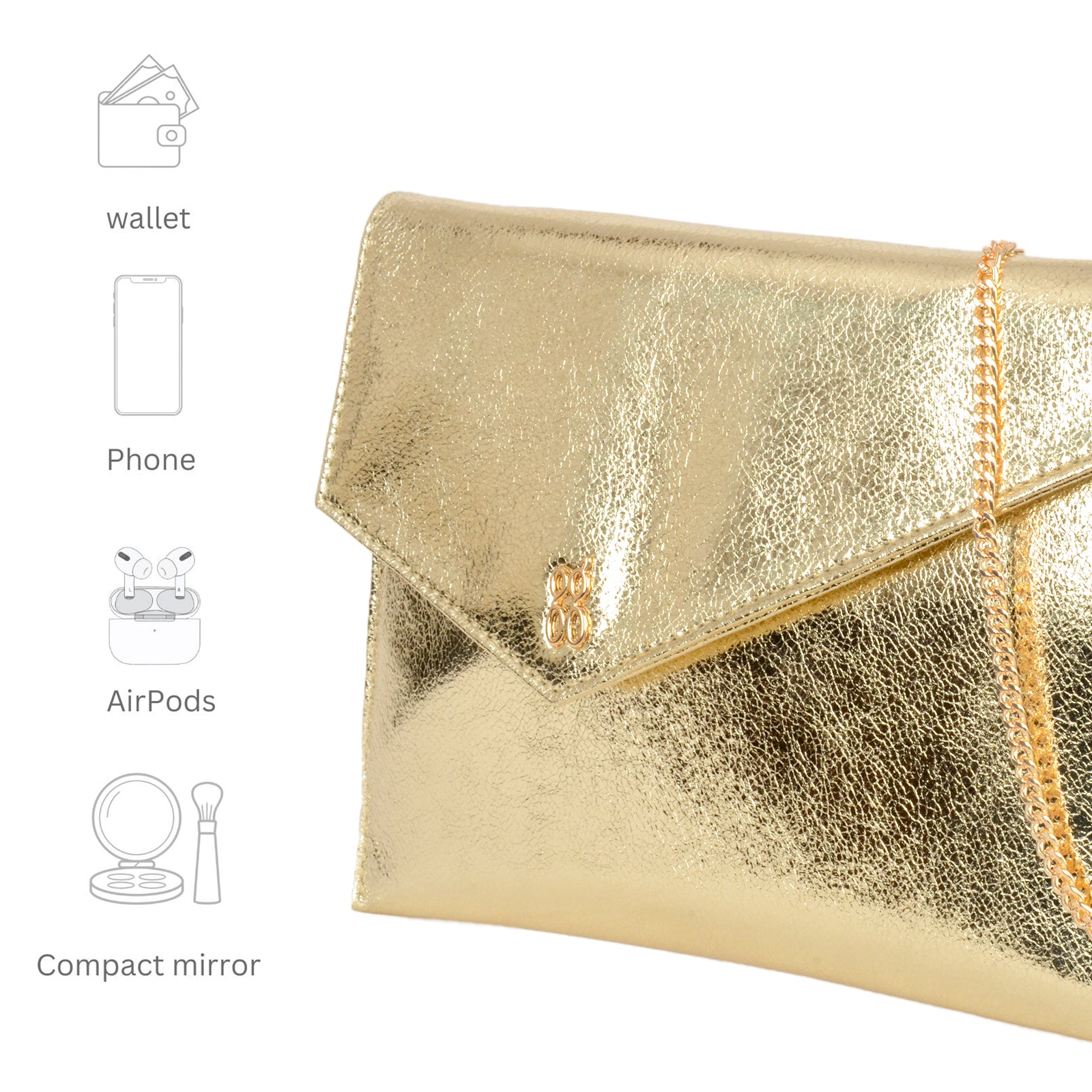 Also Gold Extra Small Clutch