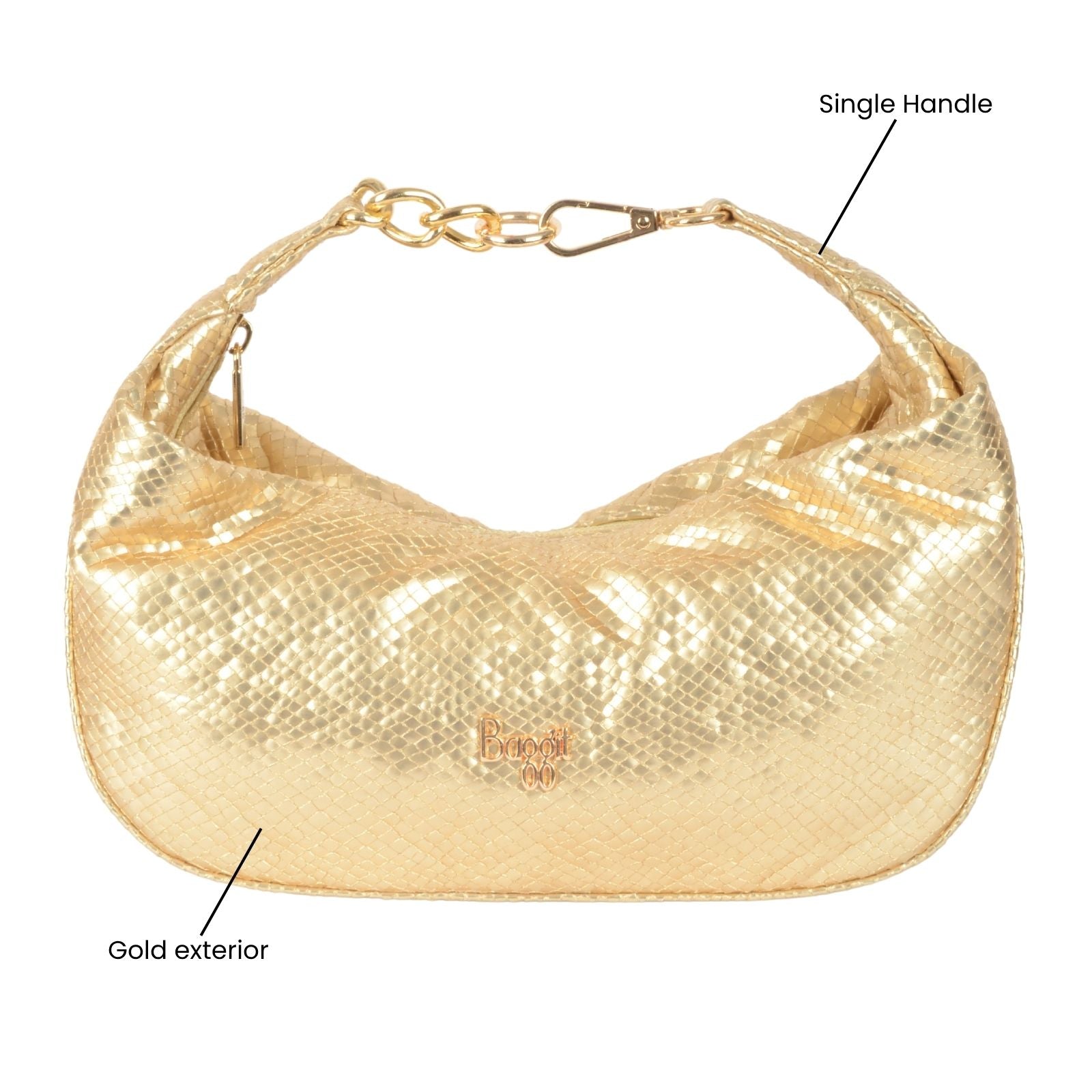 Raffles Gold Extra Small Hobo Bag