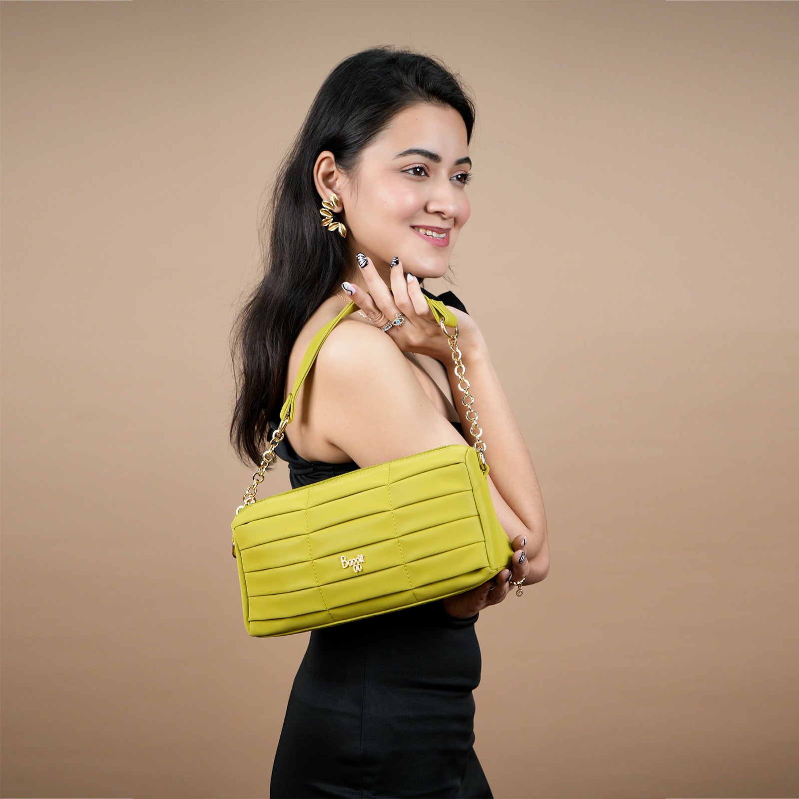 Motis Lime Small Baguette Bag