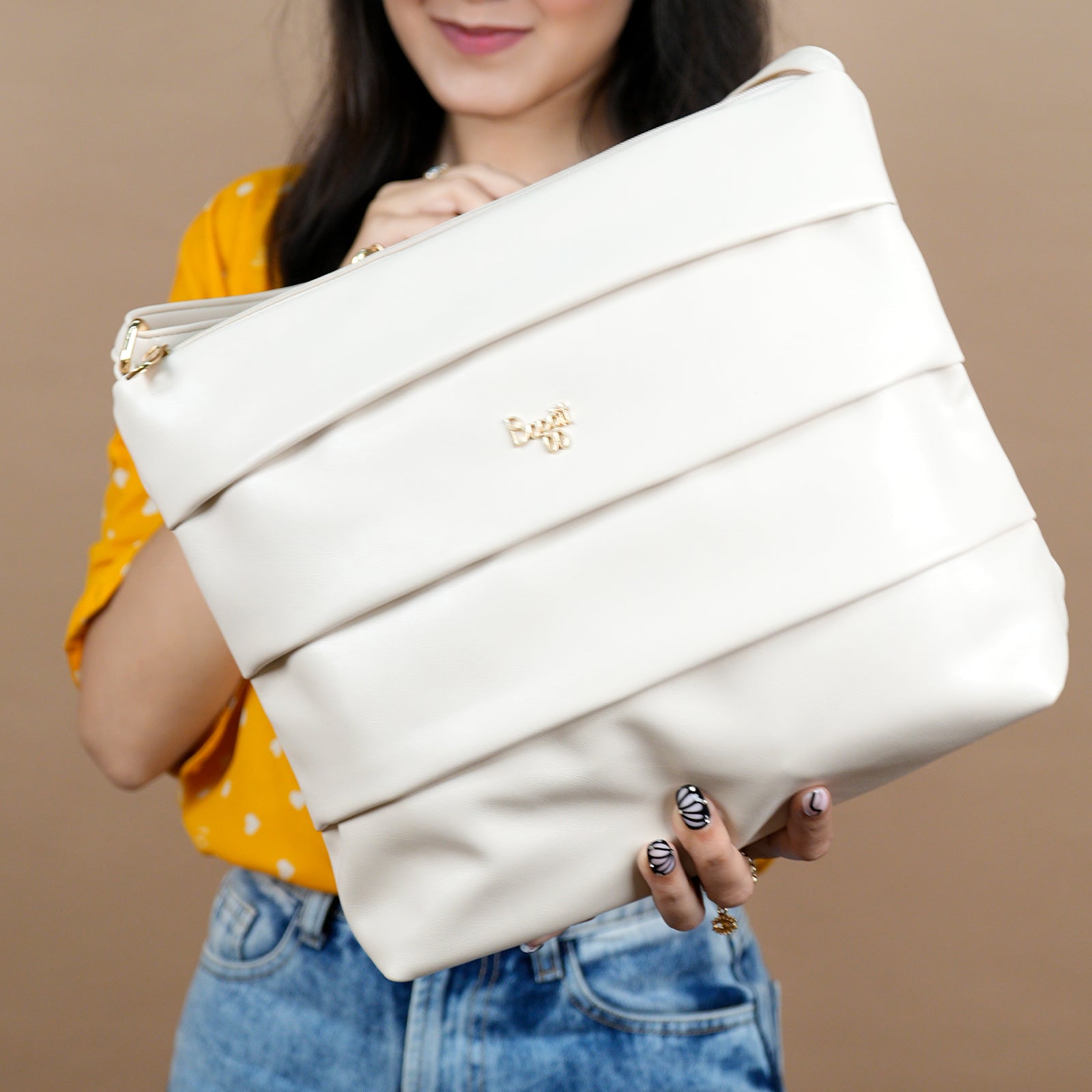 Checky White Small Bags