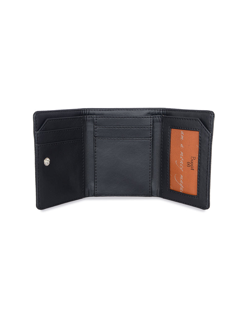 Pawn Black Small Three Fold Wallet