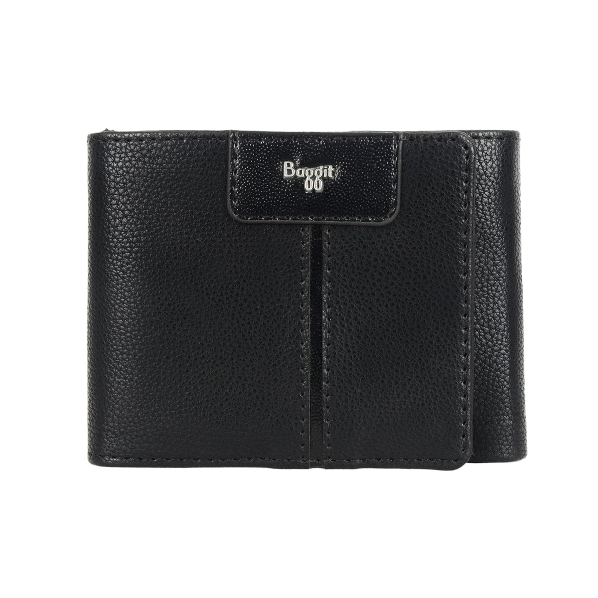 Zinky Black Small Three Fold Wallet