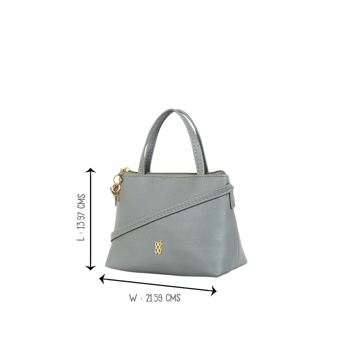 Alyssa Blue XL Satchel Sling Bags