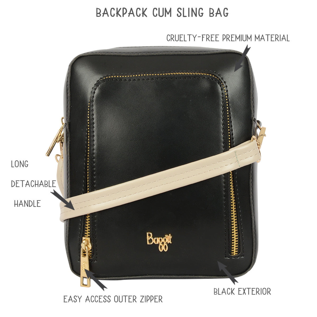 Bamboo Black Xs  Sling Bag