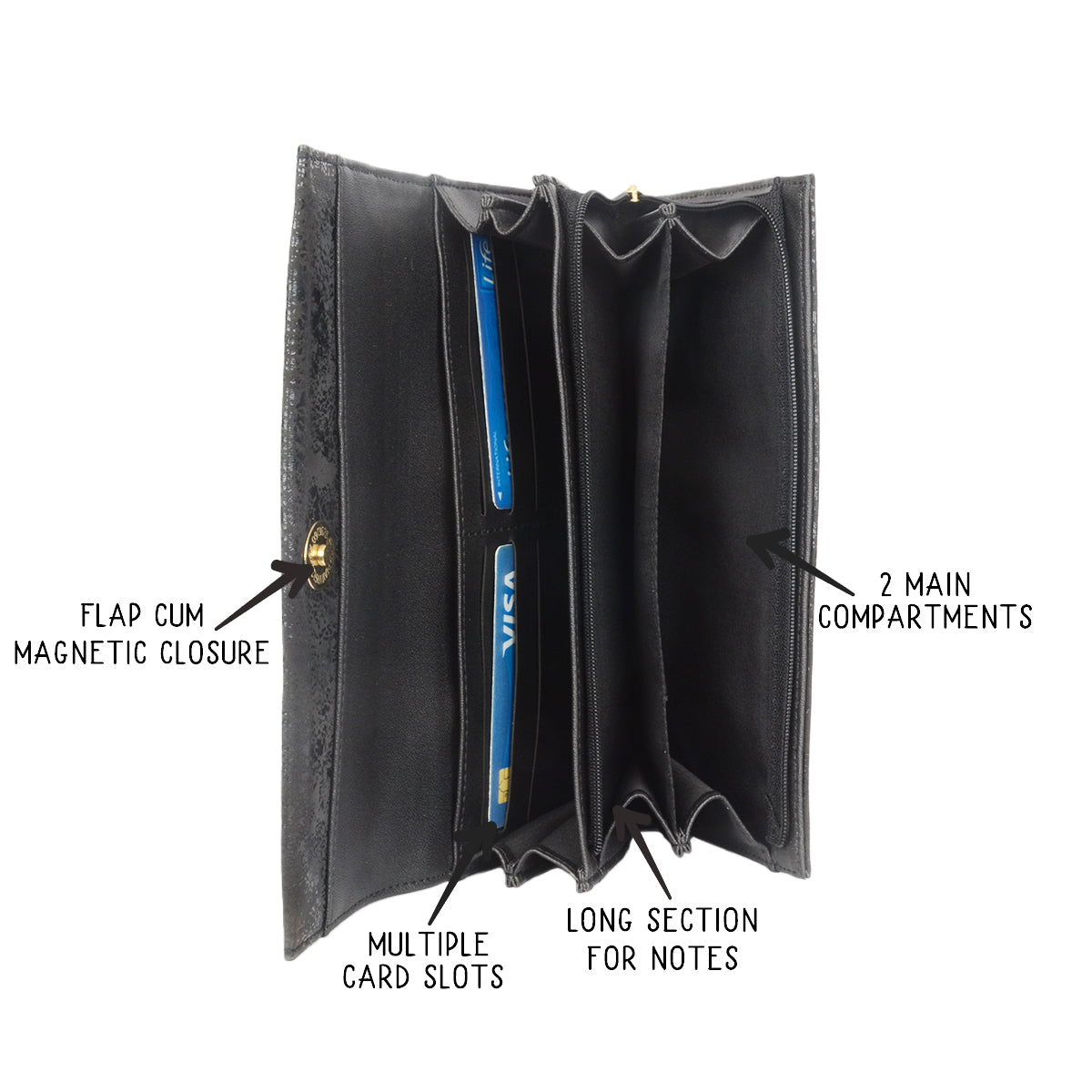 Regina Black XL Harmonium wallet