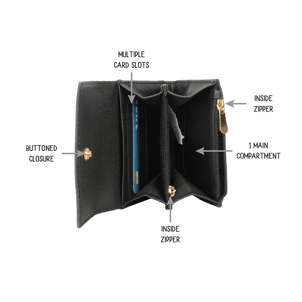 Thunder Black Small Harmonium wallets