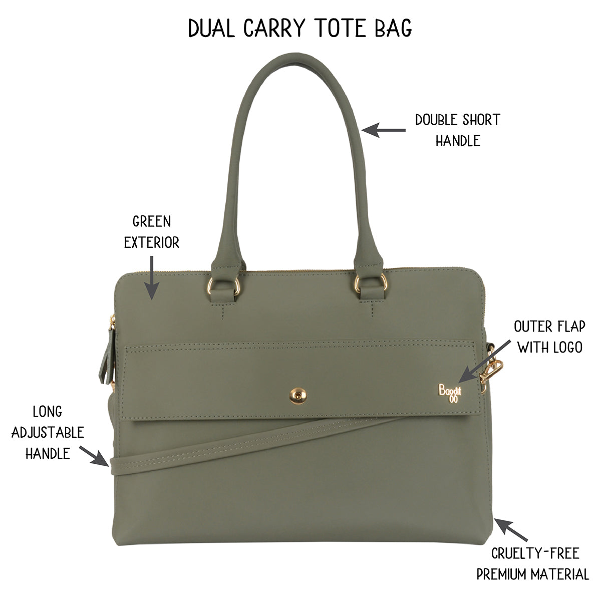 Forager Green Large Tote