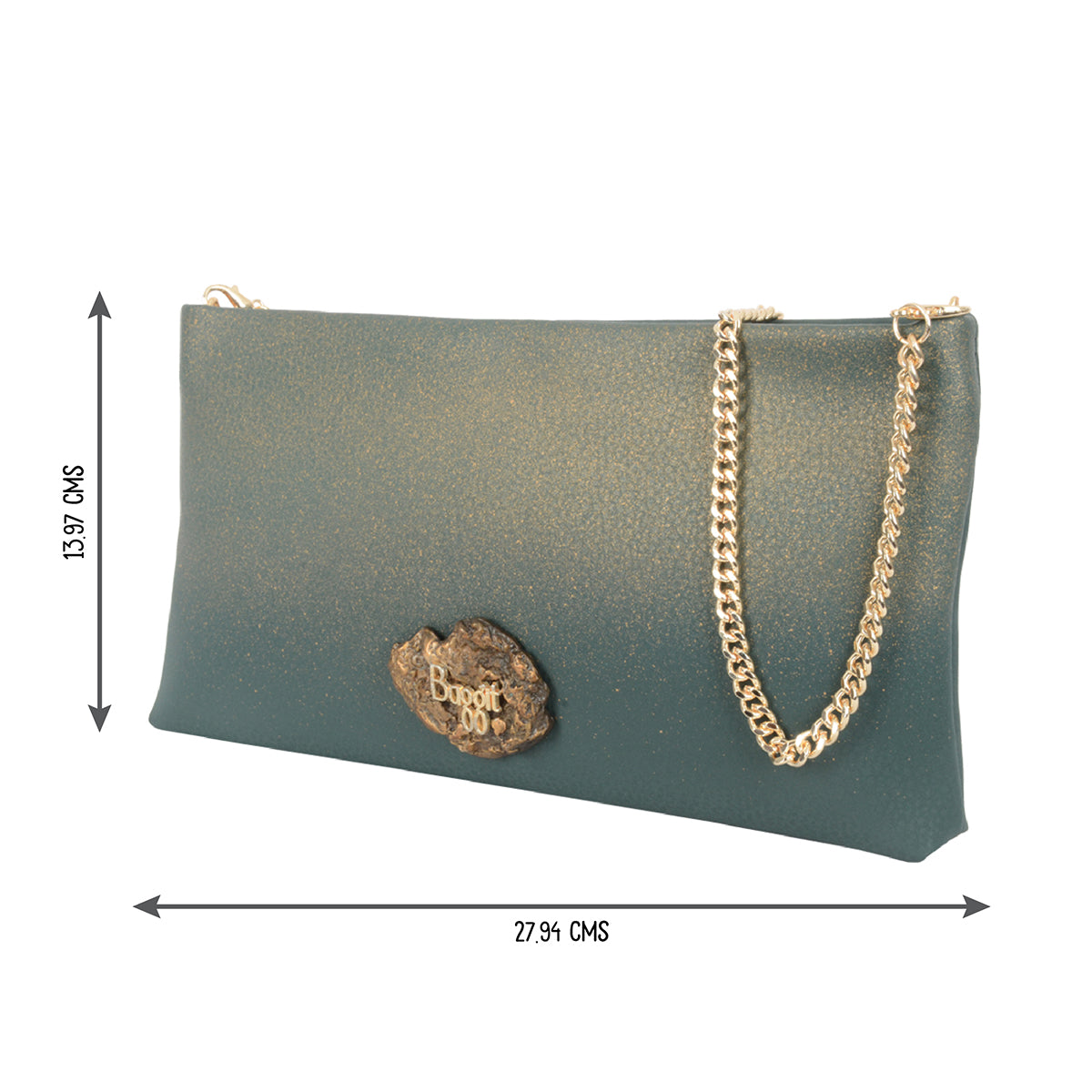 Skyer Green Small Baguette Bags