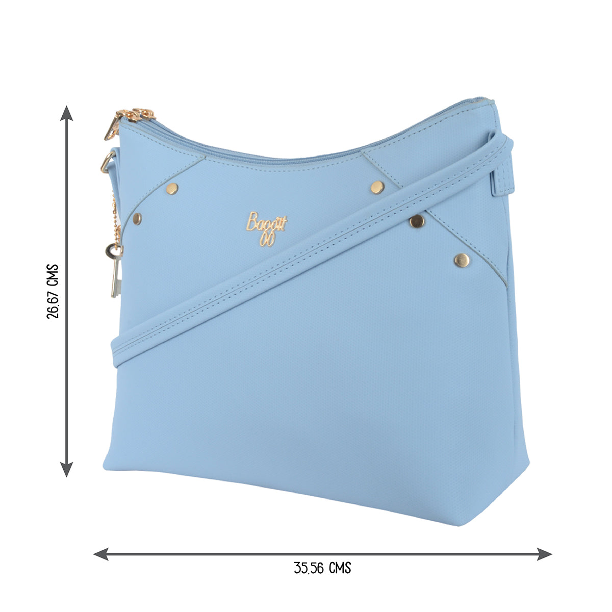 Tick Blue Medium Hobo Bags