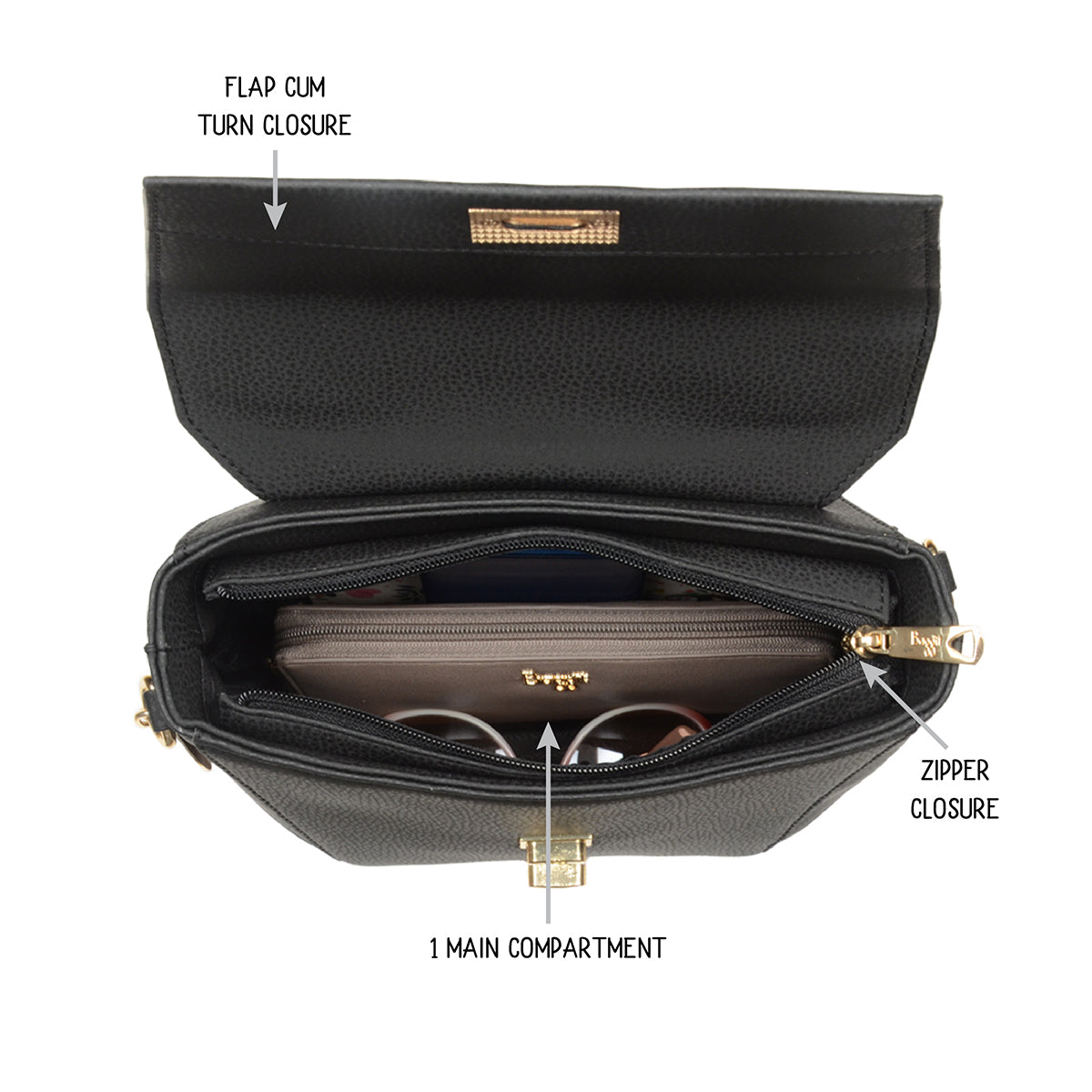 Zircon Black Small Mini Bag
