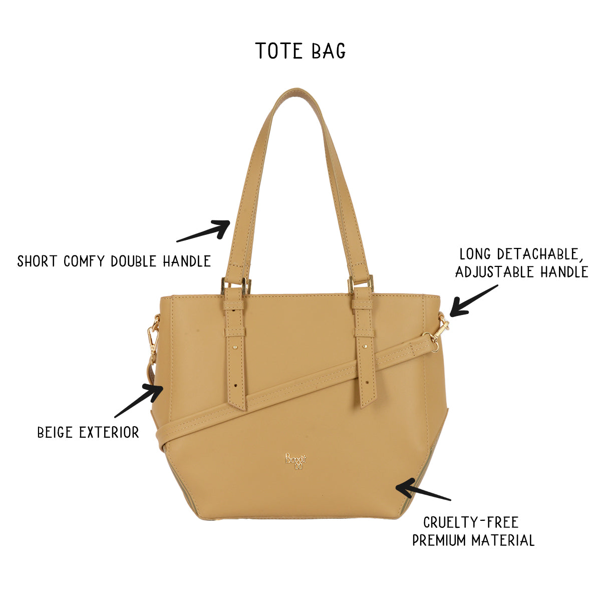 Arcade Beige Medium Tote Bag